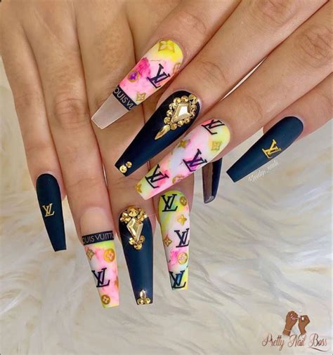 louis vuitton nails design|louis vuitton acrylic nails.